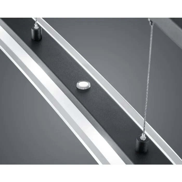 Reality Samos Lampada a Sospensione LED Nero, 4-Luci