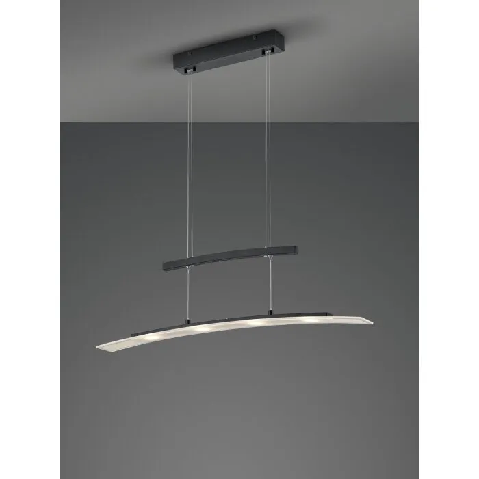 Reality Samos Lampada a Sospensione LED Nero, 4-Luci
