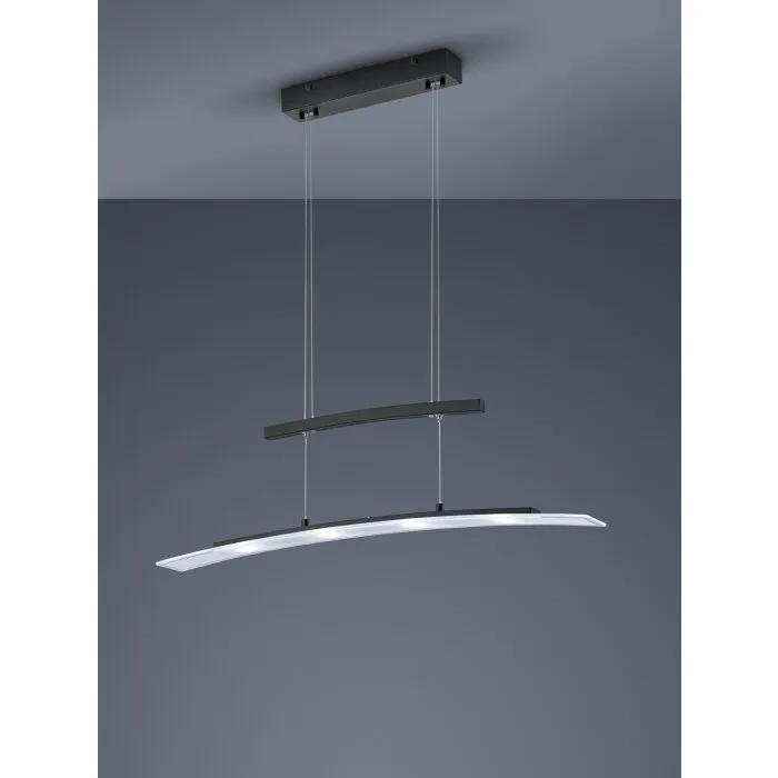 Reality Samos Lampada a Sospensione LED Nero, 4-Luci