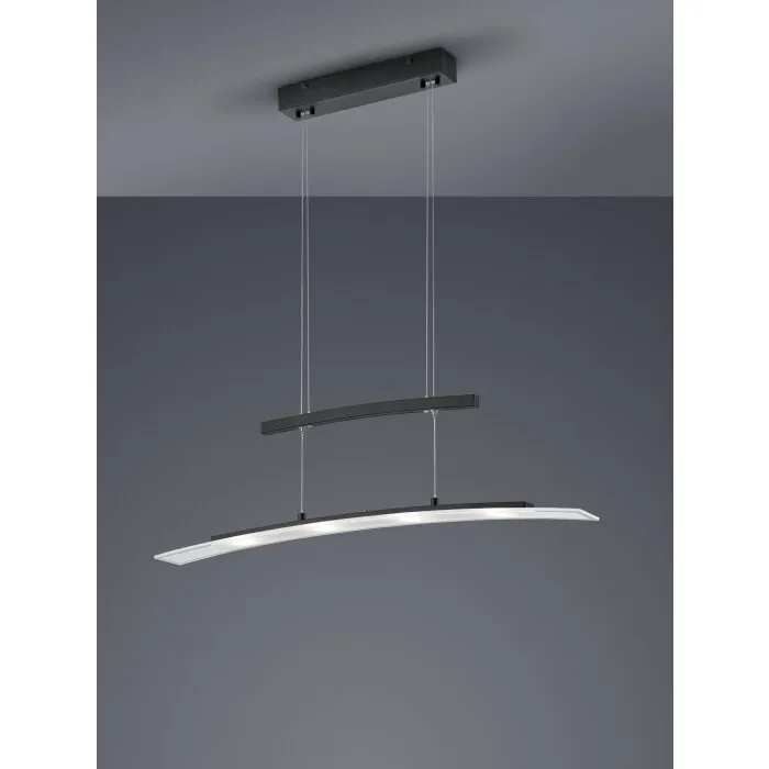 Reality Samos Lampada a Sospensione LED Nero, 4-Luci