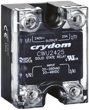 Relè a stato solido CWU4825P, Montaggio a pannello, 25 A, 660 V c.a., Zero-cross CW48