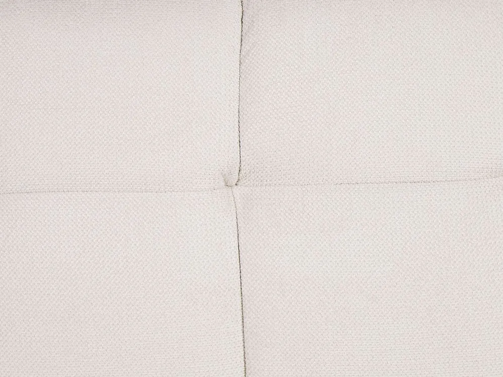 Right Hand Fabric Corner Sofa Bed with Ottoman Off-White ALNES