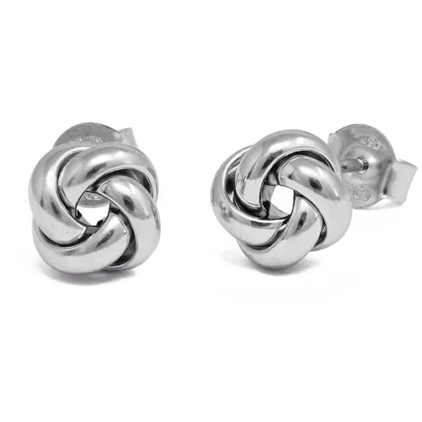 SARNIORO Orecchini a forma di nodo in oro bianco 18Kt