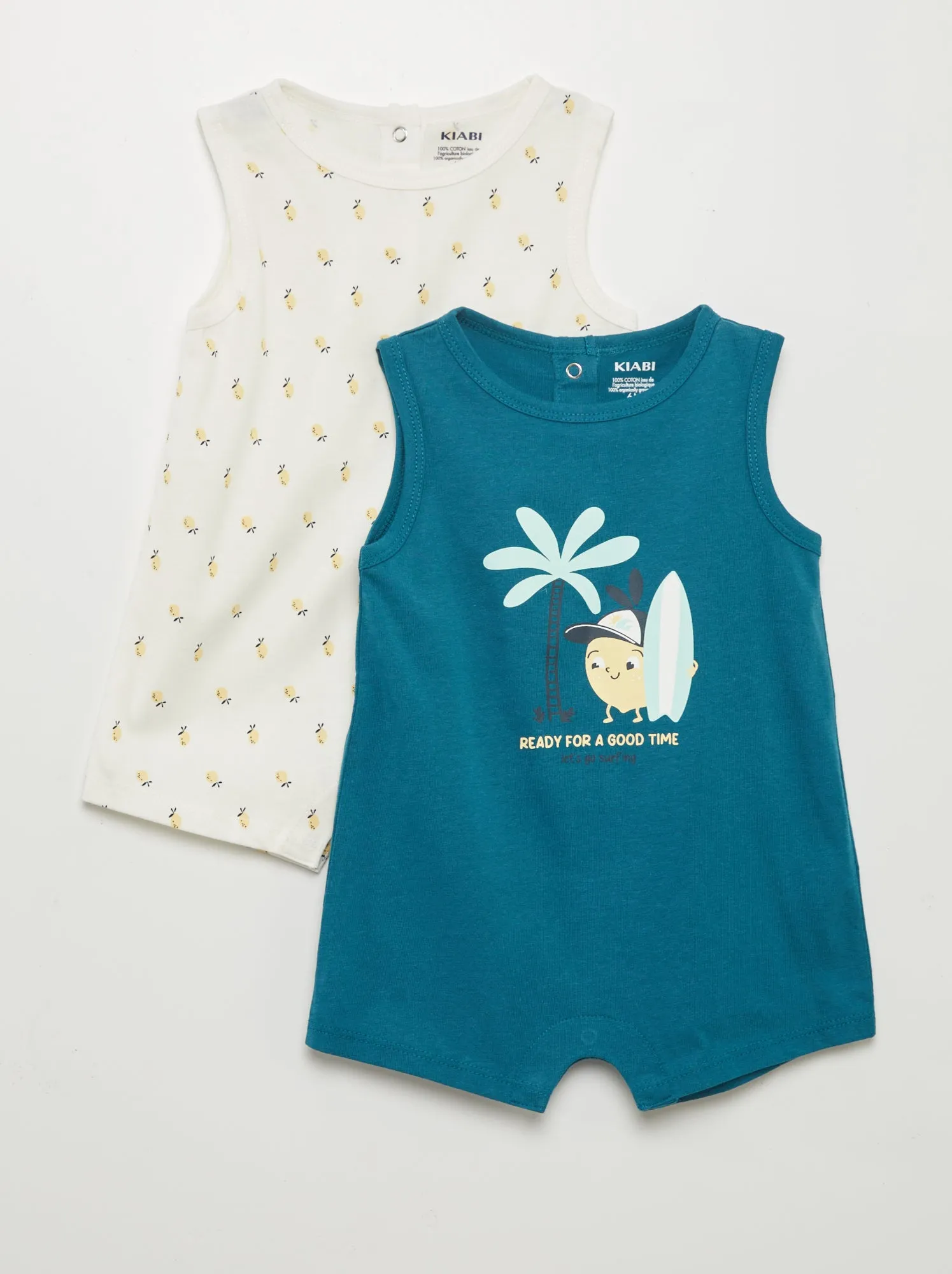 Set di 2 pagliaccetti corti - BLU