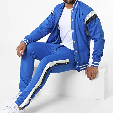 Set giacca e pantaloni da jogging blu reale