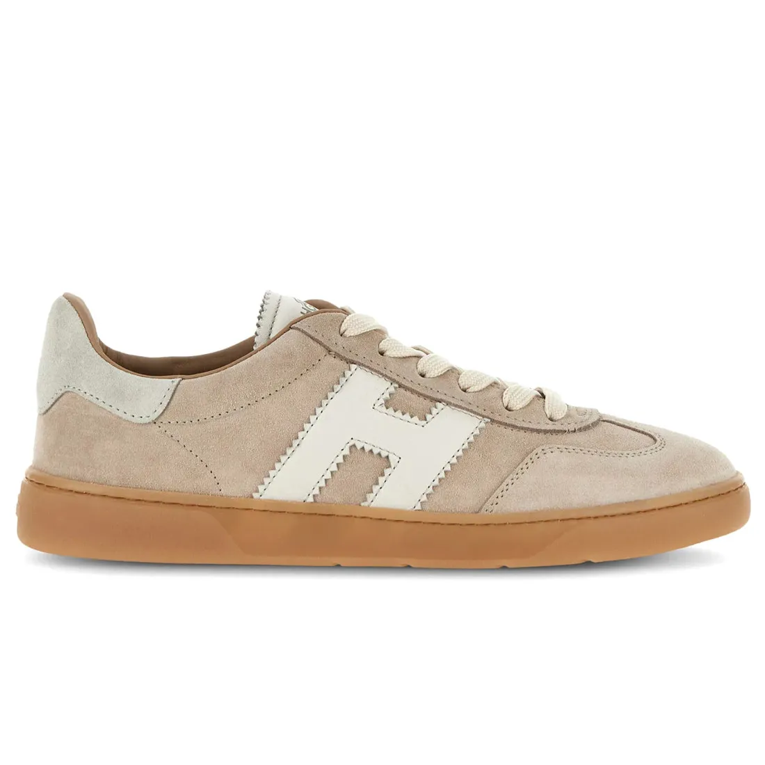 Sneaker da donna Hogan Cool beige  in morbido camoscio
