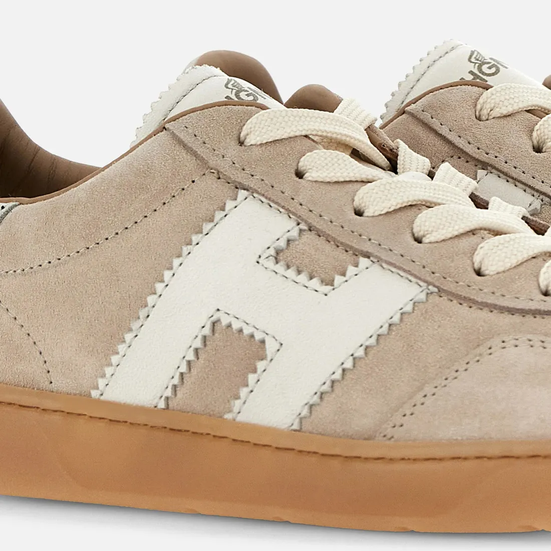 Sneaker da donna Hogan Cool beige  in morbido camoscio