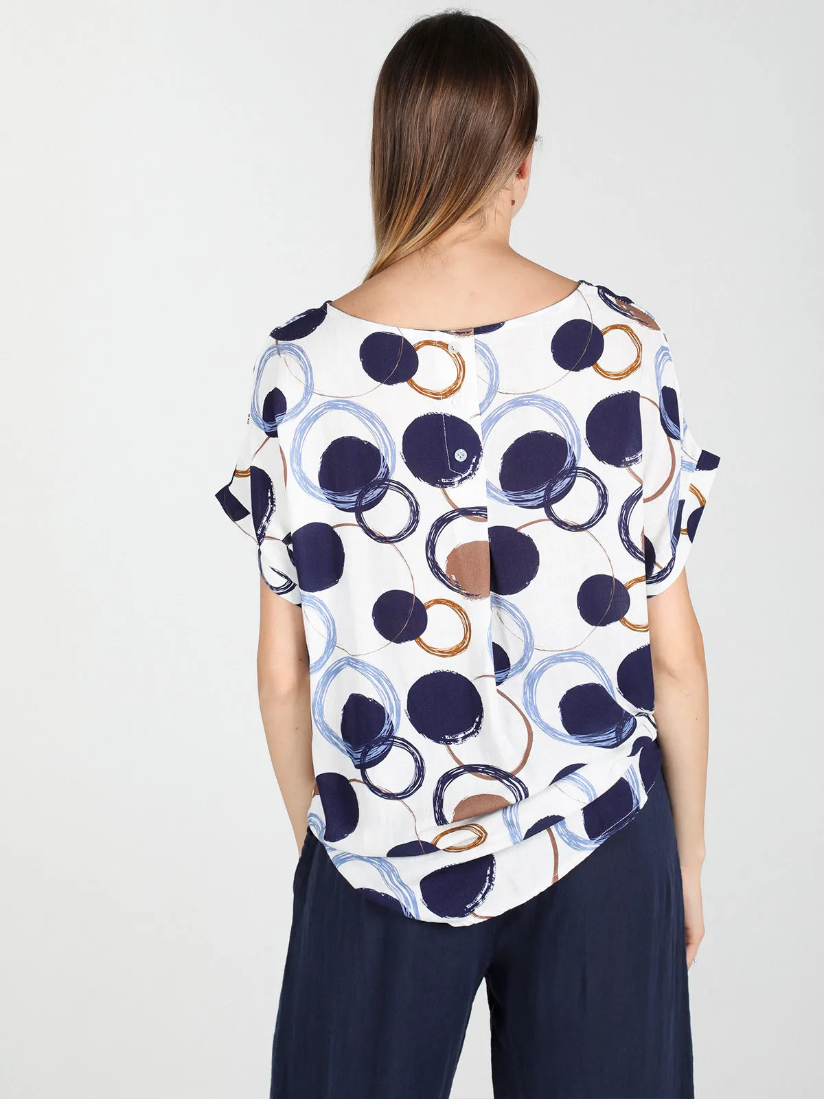 Solada Blouse femme oversize à manches courtes