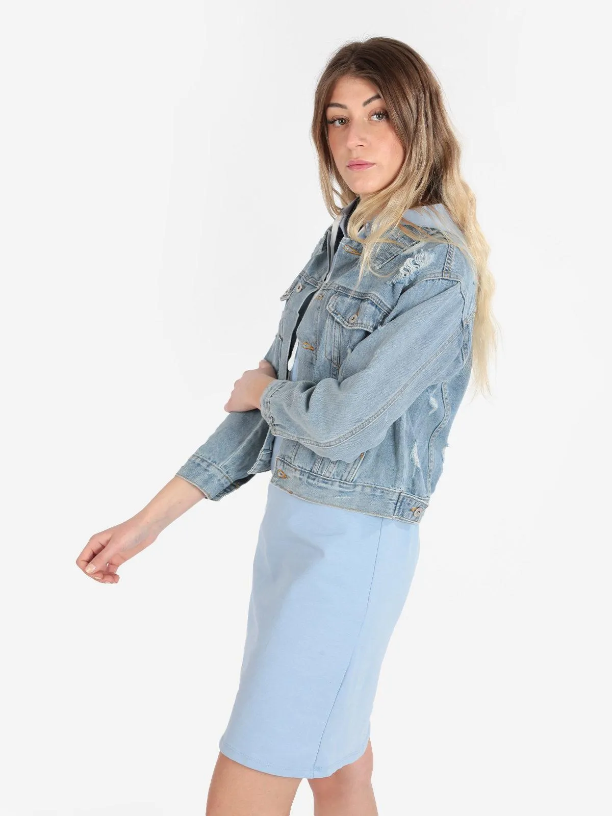 Solada Veste en jean oversize pour femme
