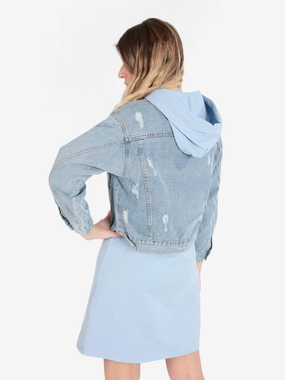 Solada Veste en jean oversize pour femme