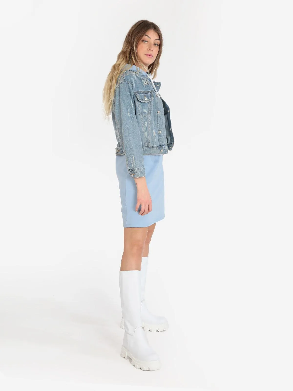 Solada Veste en jean oversize pour femme