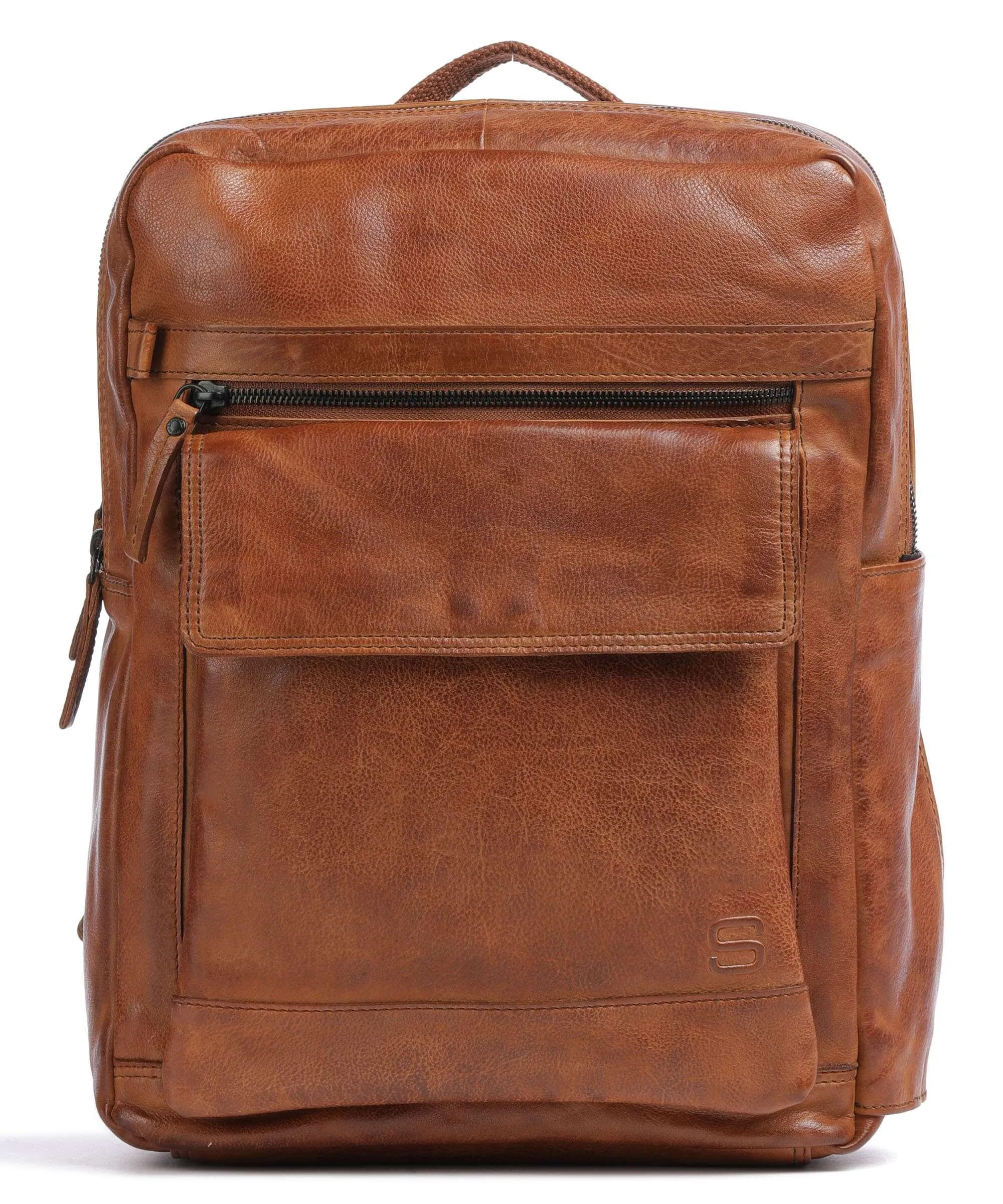  Spikes & Sparrow Apache Zaino pelle granulata cognac  