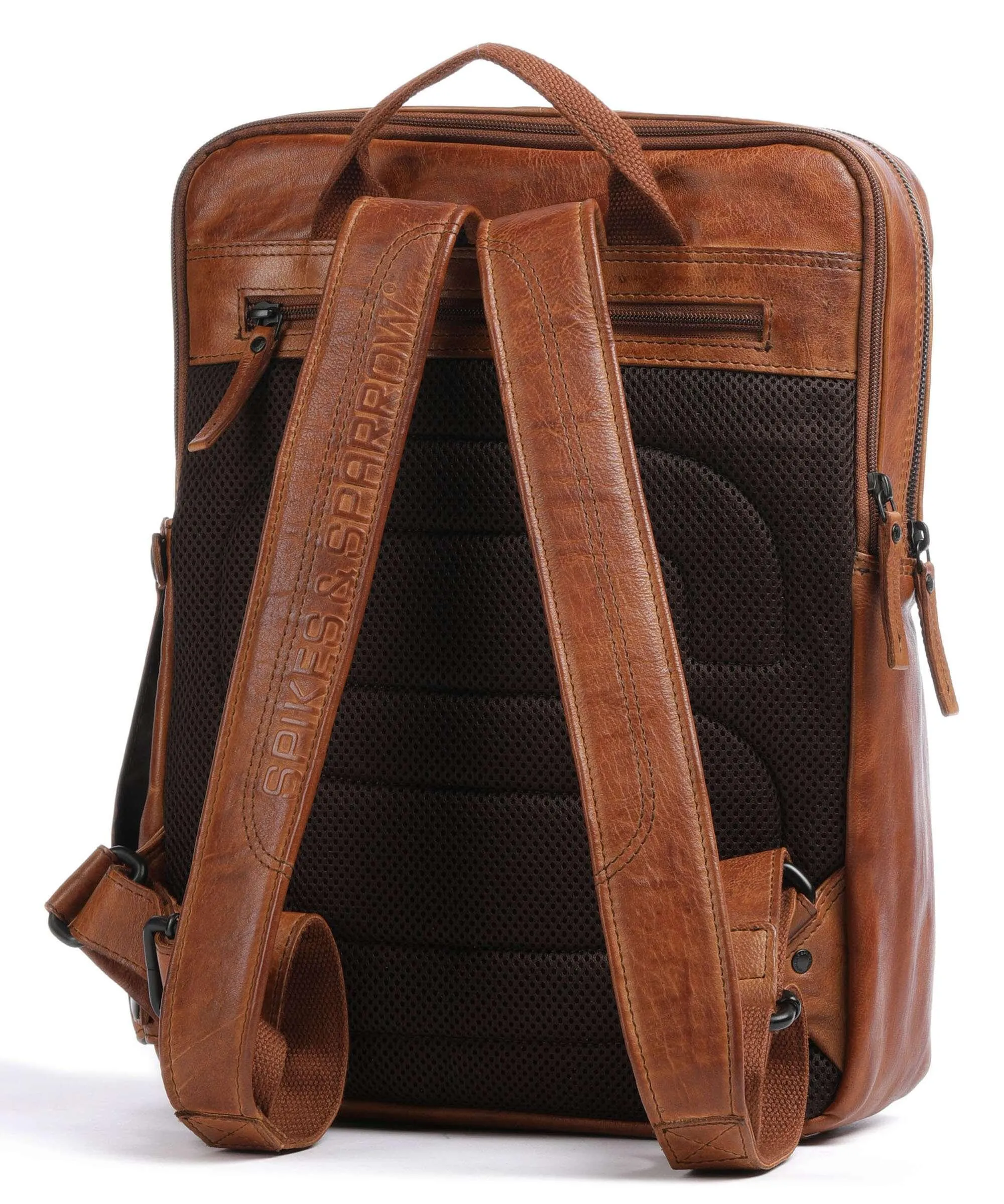  Spikes & Sparrow Apache Zaino pelle granulata cognac  