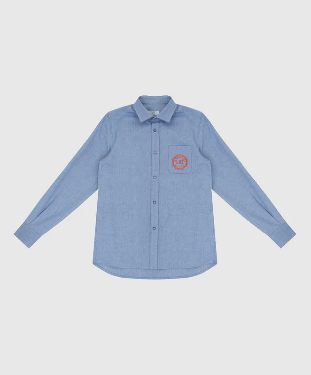 Stefano Ricci Maglia azzurra per bambini con ricamo YAC6S00030L824
