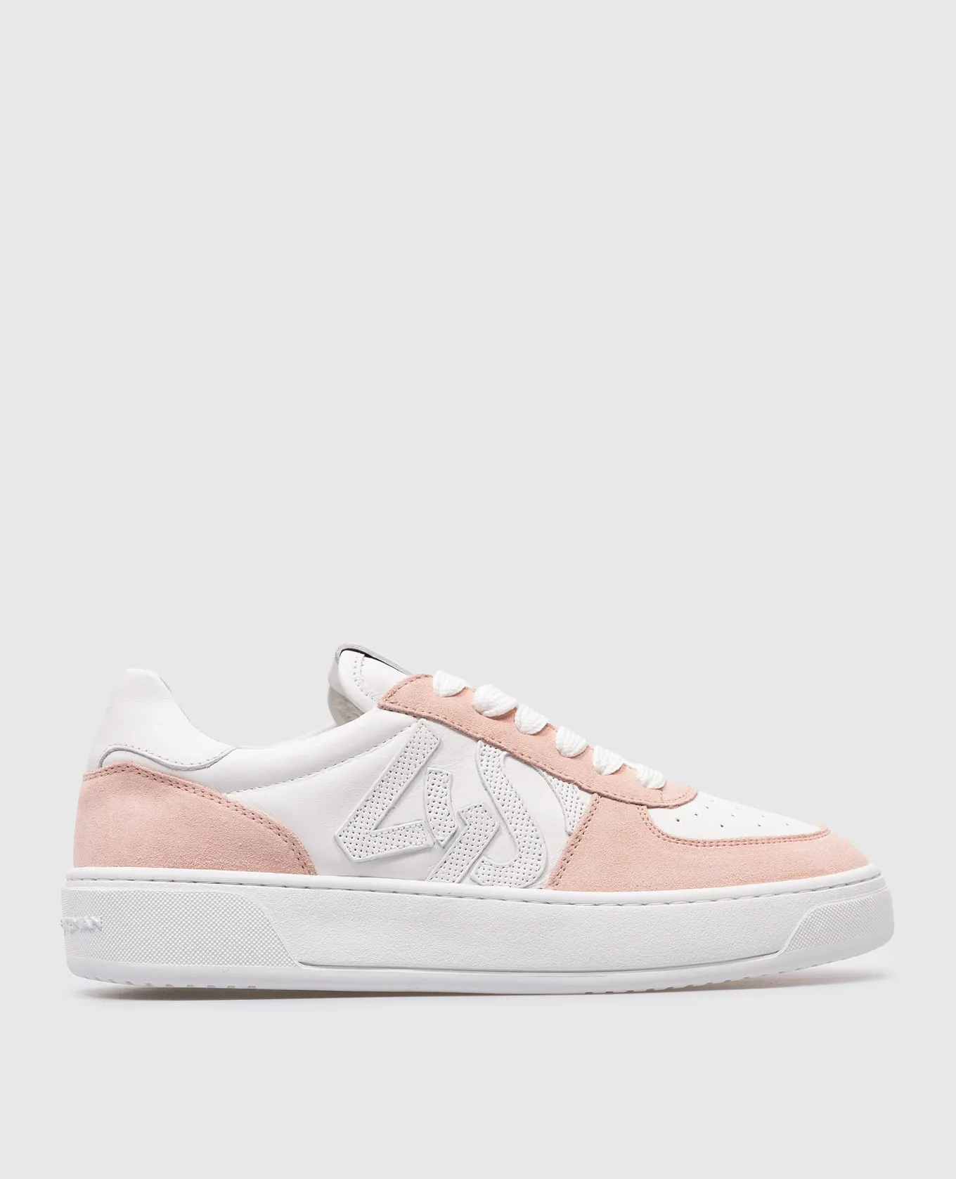 Stuart Weitzman Sneakers SW COURTSIDE MONOGRAM in pelle bianca SH308