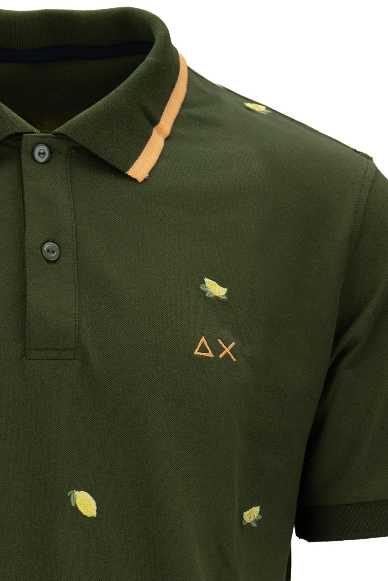 SUN68 A34129 Verde scuro Polo