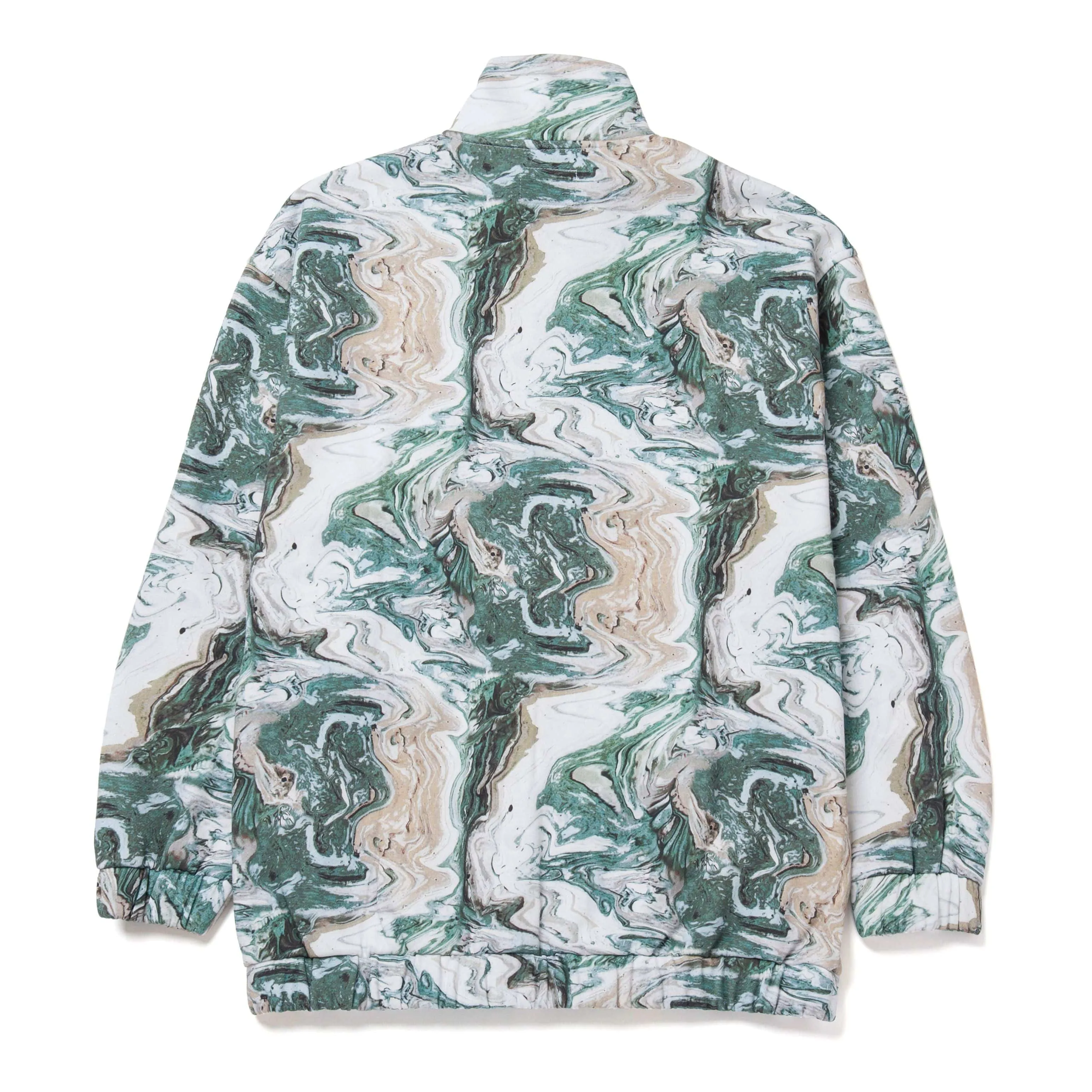 SWIRL OVERSIZED FLEECE F/Z - OLIVE