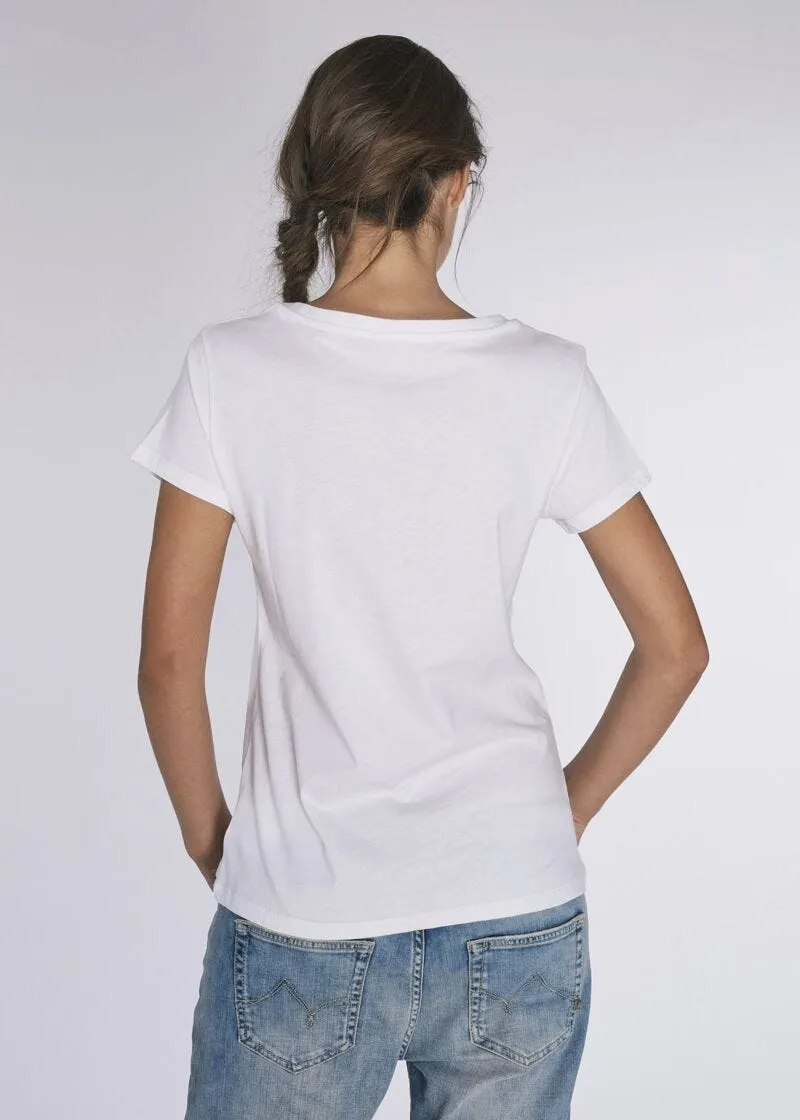 T-shirt con stampa laminata