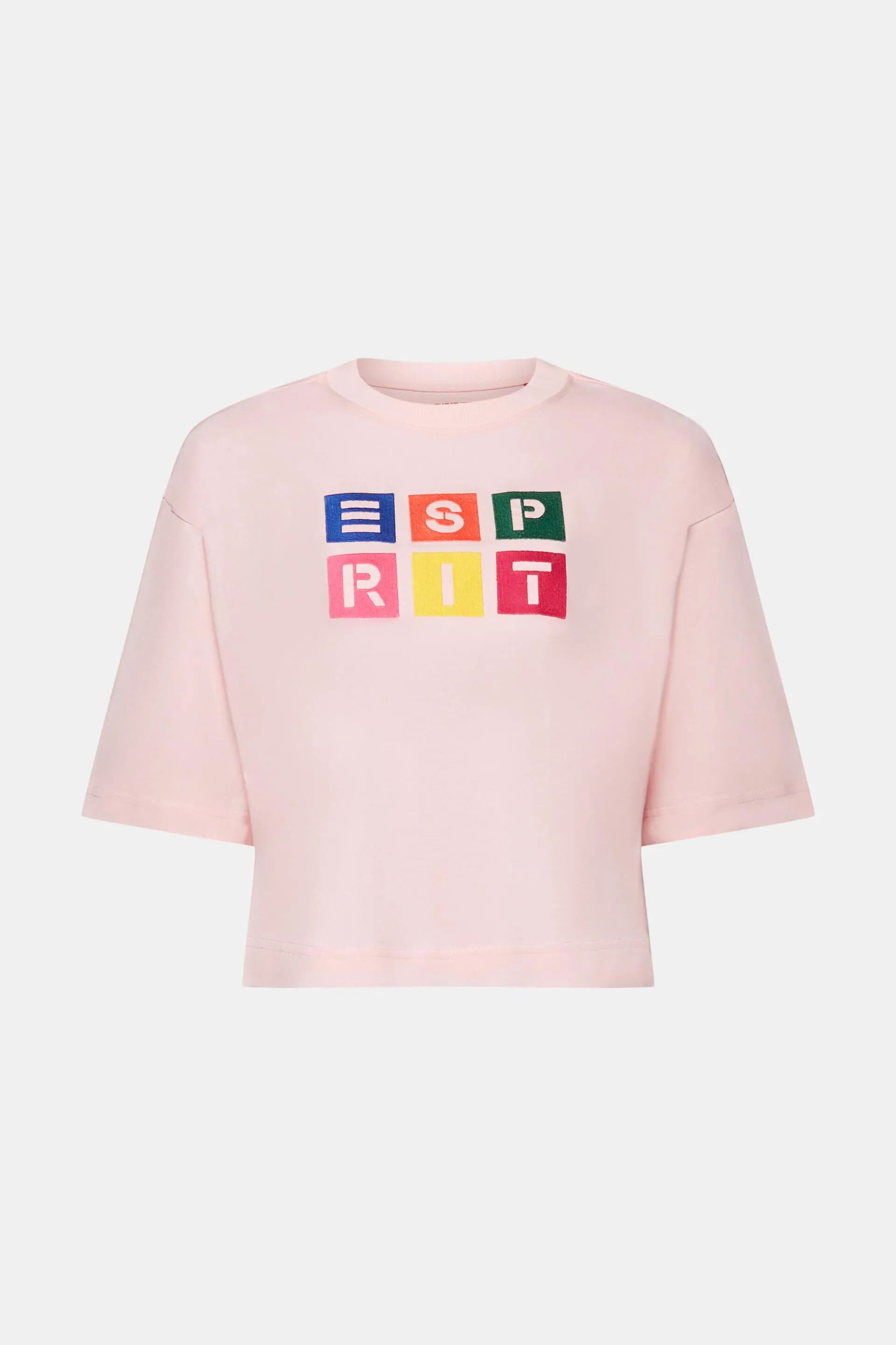 T-shirt in cotone con logo ricamato