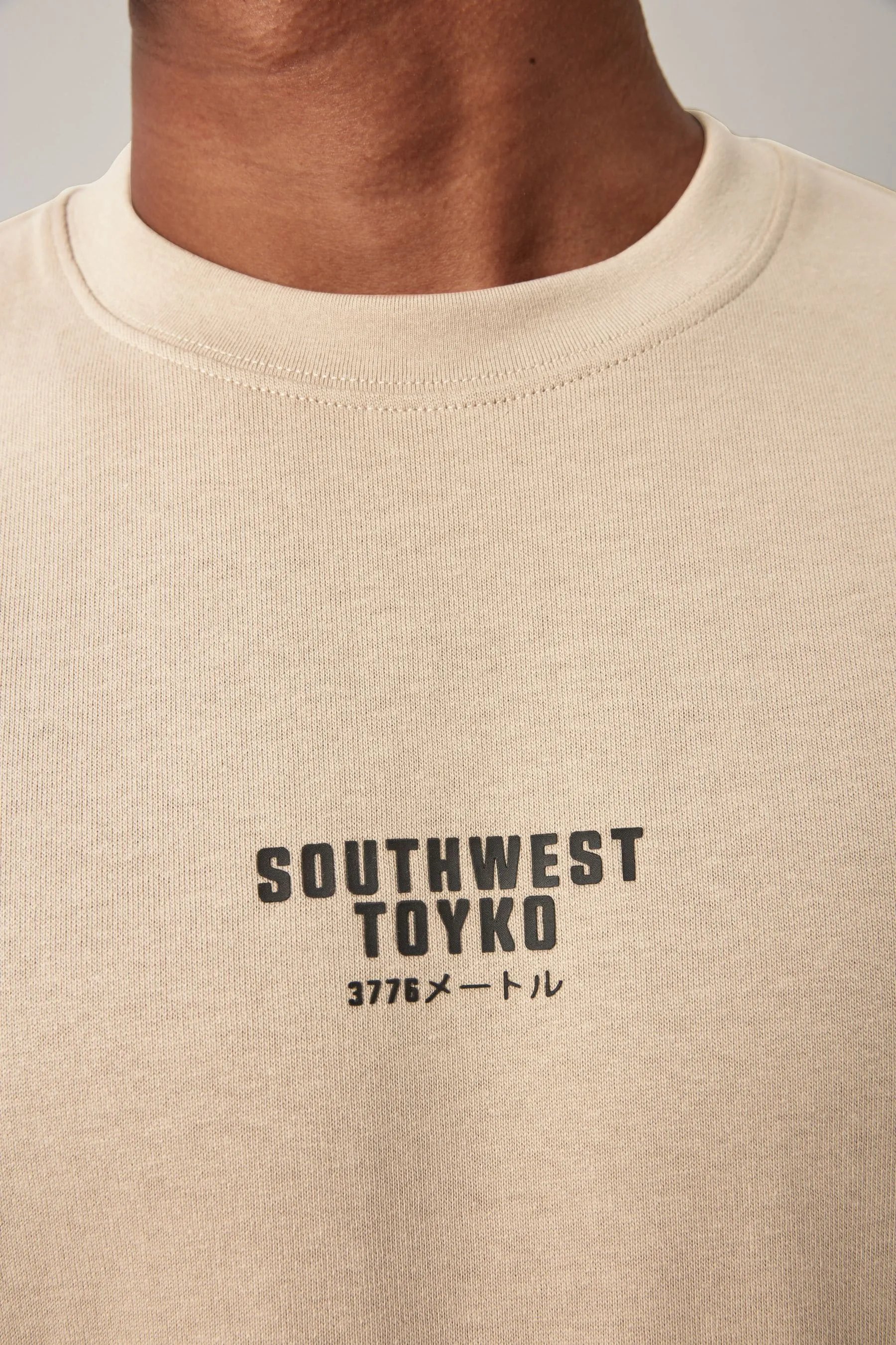 T-shirt pesante comoda con stampa grafica