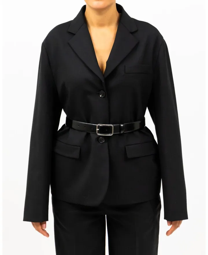 Tela - Blazer Solare Monopetto Nero Donna