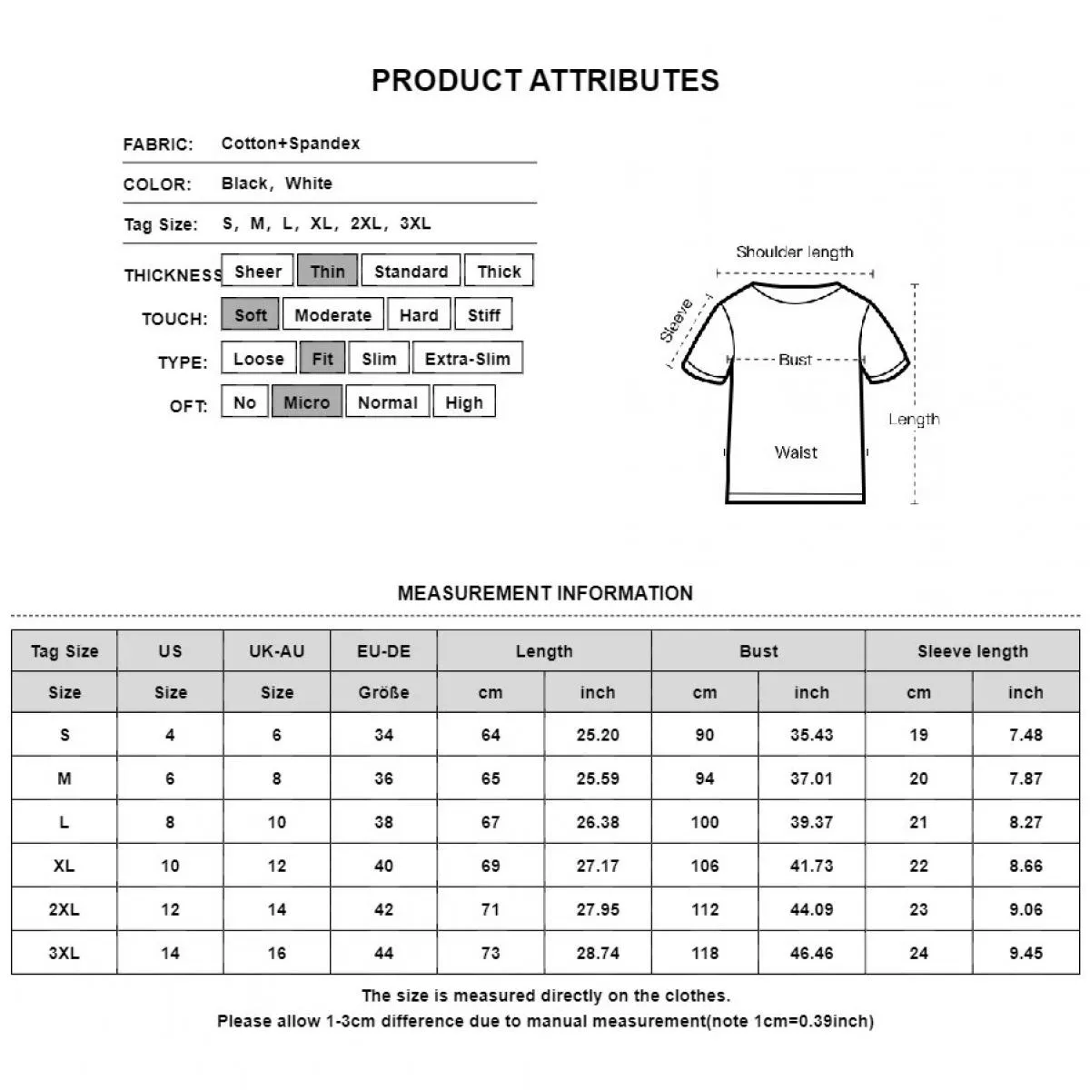 Top in cotone per abbigliamento donna 2024 T-shirt a maniche corte bianca nera estiva T-shirt pullover casual basic tinta unita