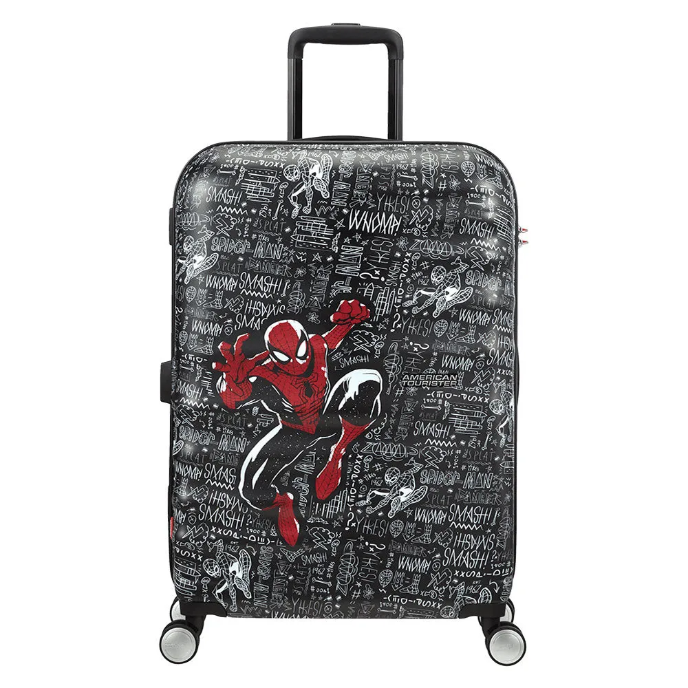 Trolley Medio 67cm 4 Ruote Leggero 3,6kg - American Tourister Wavebreaker Marvel Spiderman Sketch