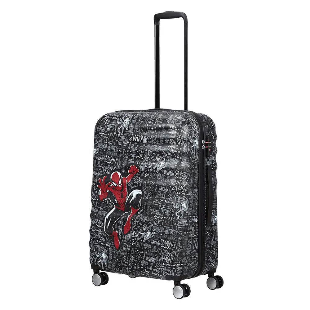 Trolley Medio 67cm 4 Ruote Leggero 3,6kg - American Tourister Wavebreaker Marvel Spiderman Sketch