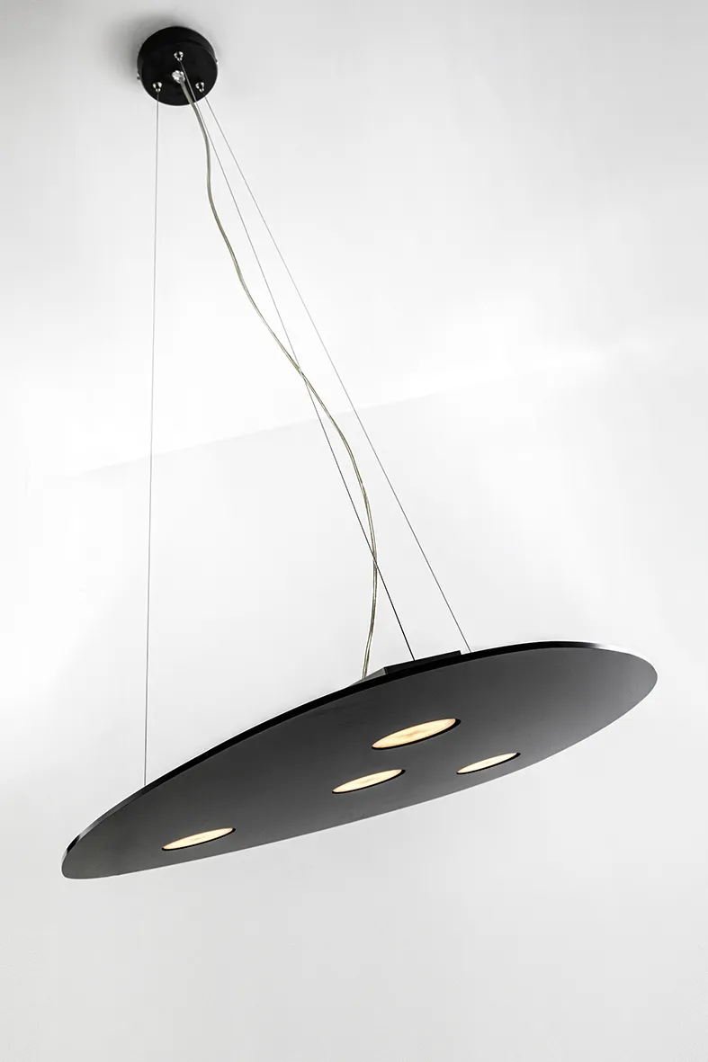 UFO – SOSPENSIONE IN  PMMA NERO 4 GX53