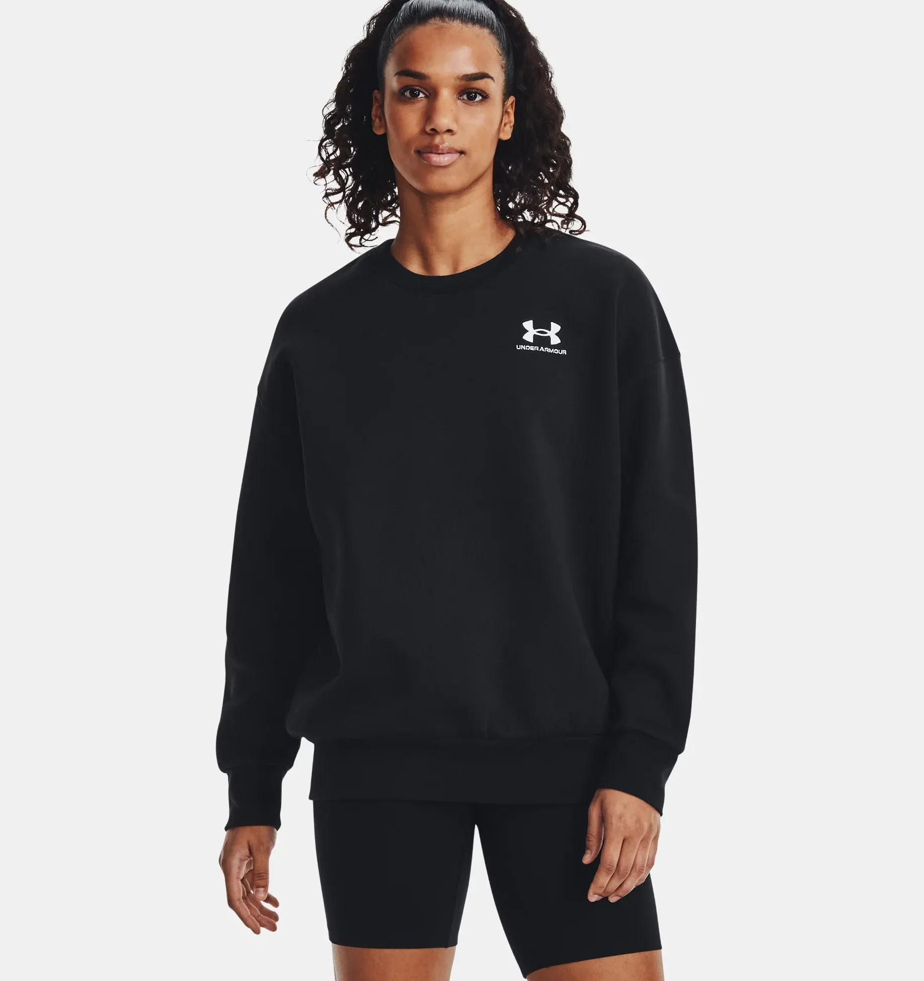 Under Armour Essential Fleece Oversized Crew Felpa Donna