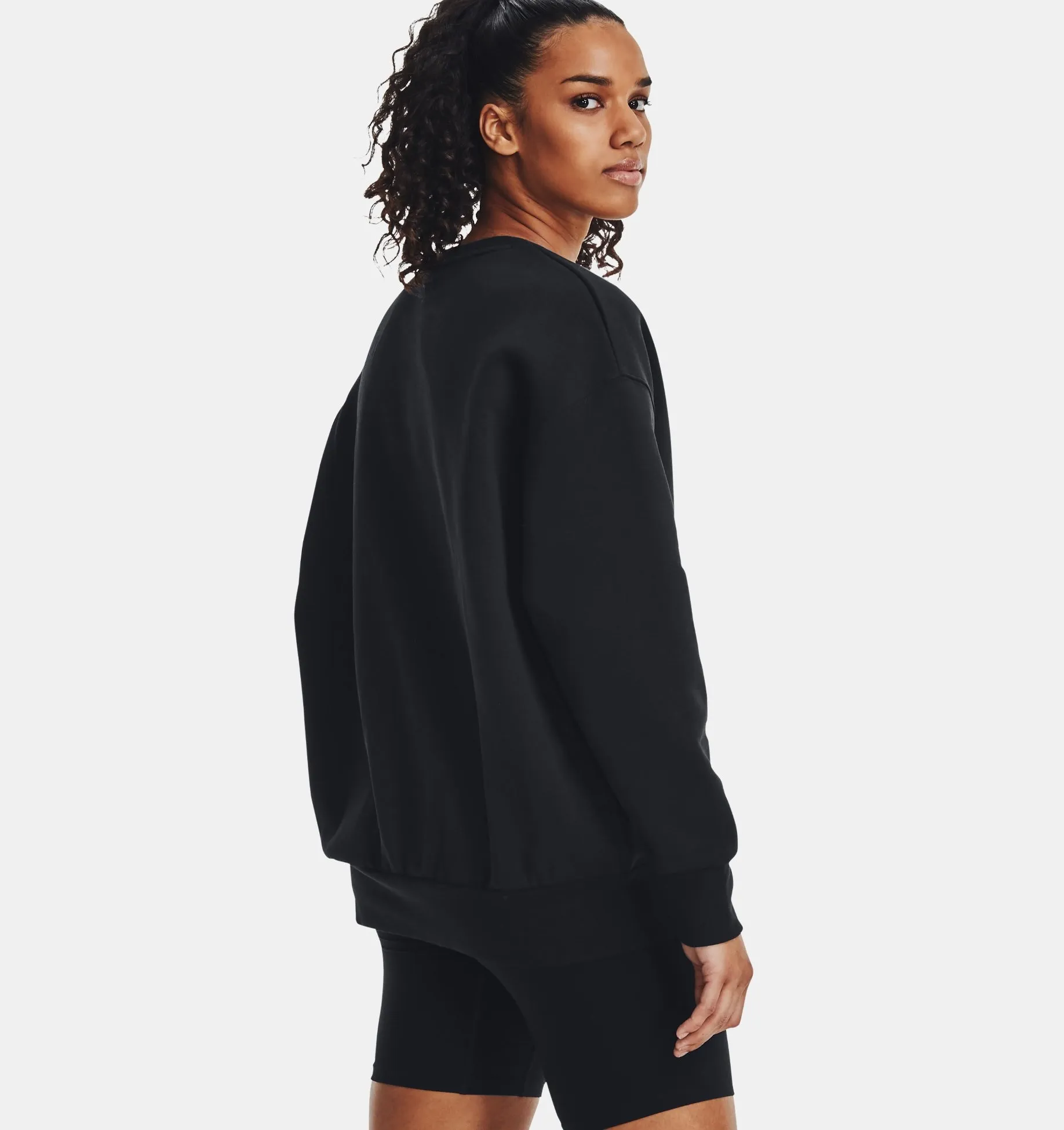Under Armour Essential Fleece Oversized Crew Felpa Donna