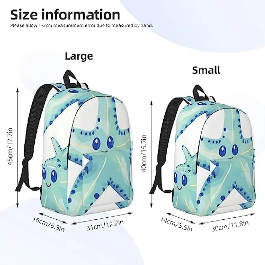 VACSAX Zaino in tela Zaino carino con stampa di stelle marine Zaino casual da viaggio 230210772