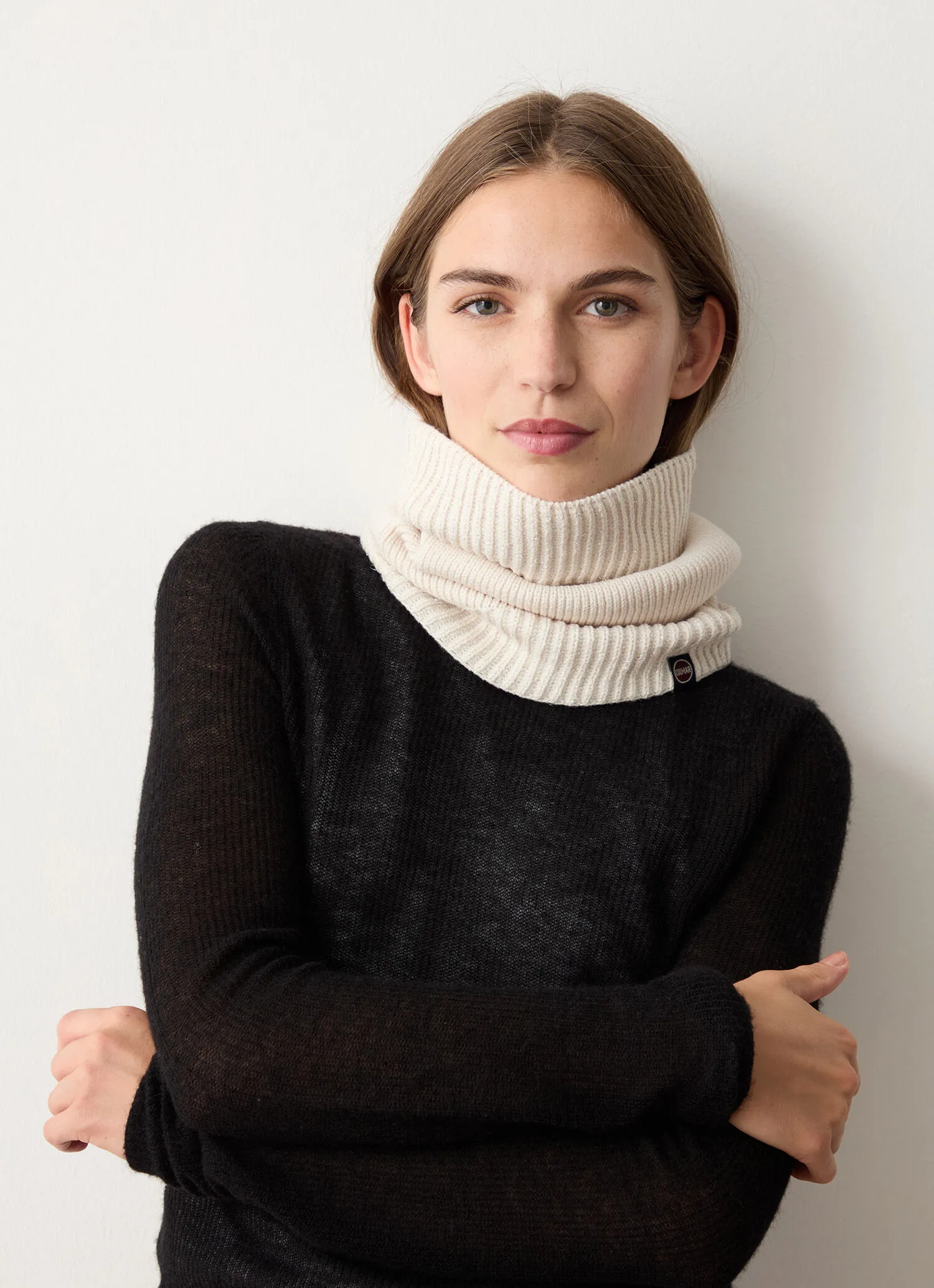 Women’s neck warmer with lurex details