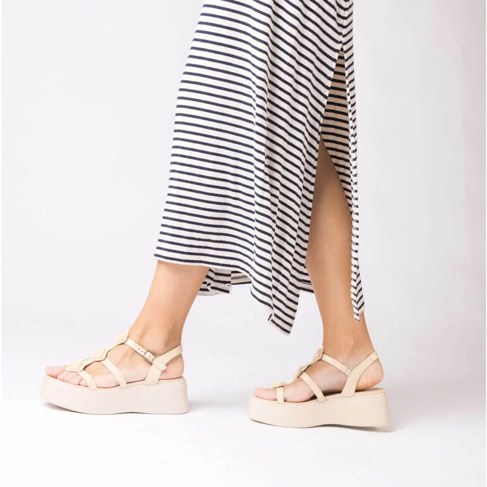 Wonders sandalo in pelle con zeppa Beige