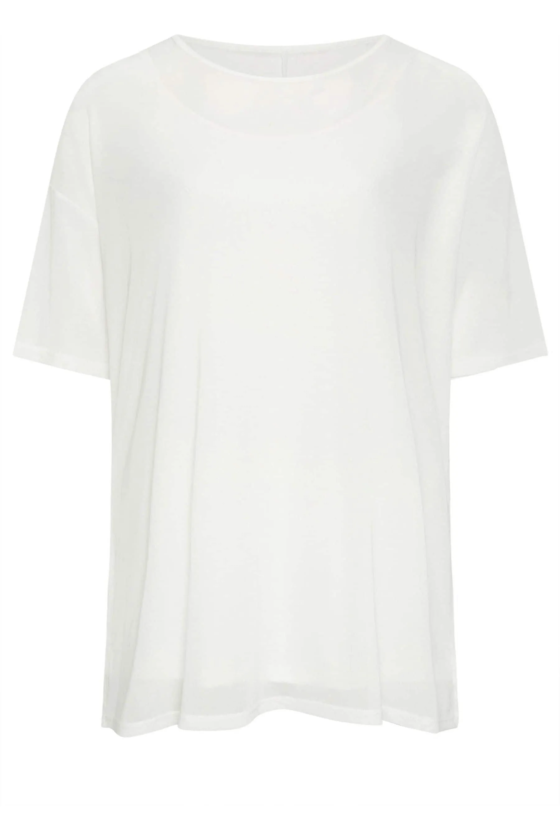 Yours Curve - Marrone - Top oversize in rete beige