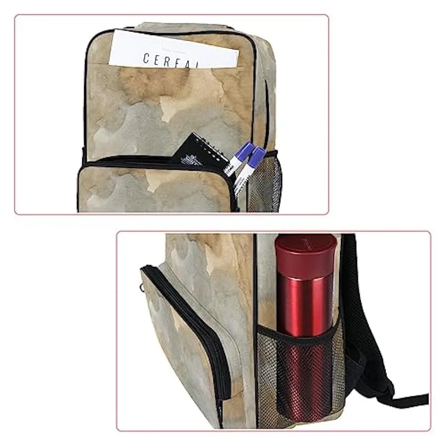 Zaino da donna per college,borsa da viaggio zaino classico,texture acquerello vintage,Zainetto casual leggero 195264687